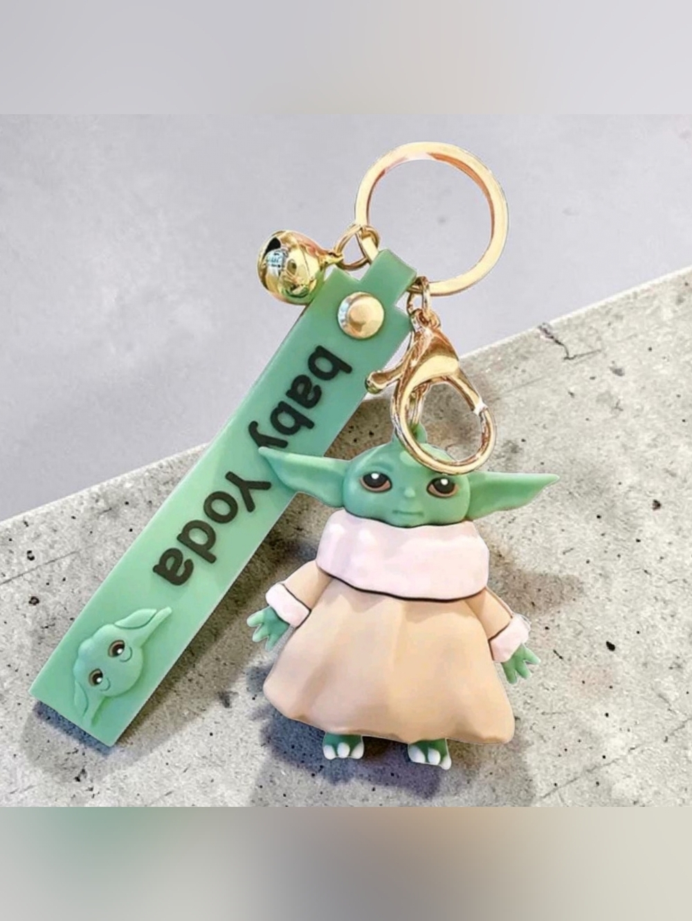 🚨5/$25 Baby Yoda 3D Keychain Purse Charm Figurine